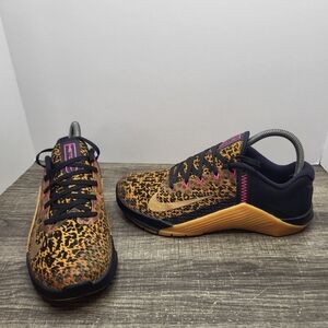 Nike Metcon 6 Cheetah Print Athletic Training Shoes Women’s Size 8.5